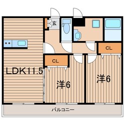 相馬駅 徒歩15分 3階の物件間取画像